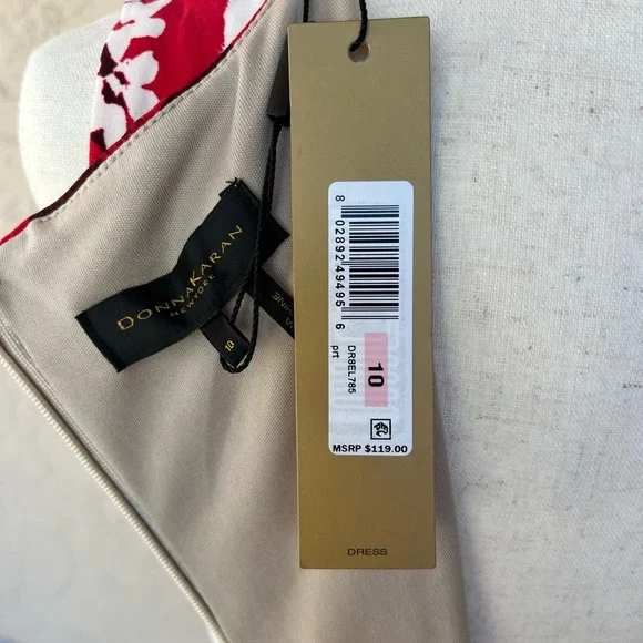 Donna Karan Red Floral Dress - Picture 6 of 6